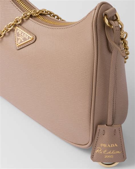 prada re-edition 2005 saffiano leather bag cameo beige|prada saffiano shoulder bag.